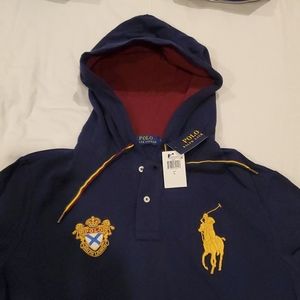 Polo Ralph Lauren Hooded T-Shirt Royal Crest